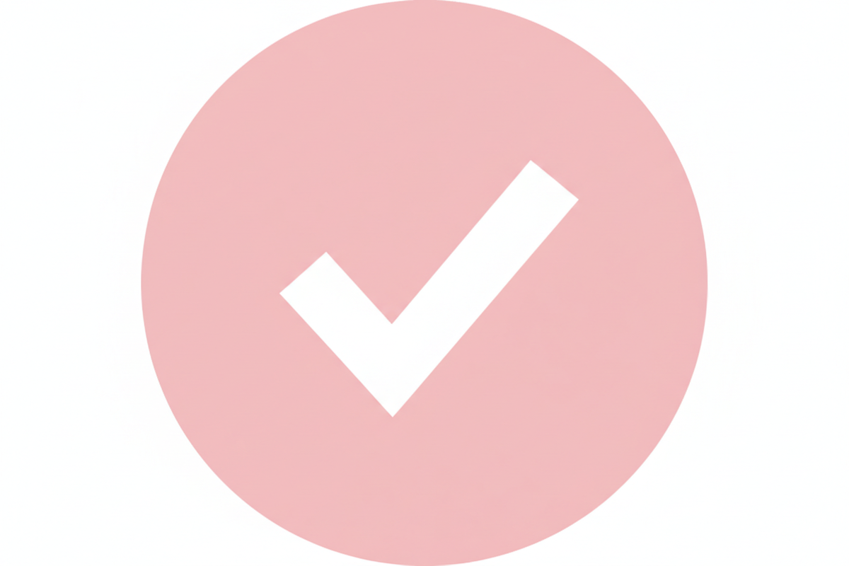 round check box with this colour code #FCAFBD, when the tick inside in pure white colour